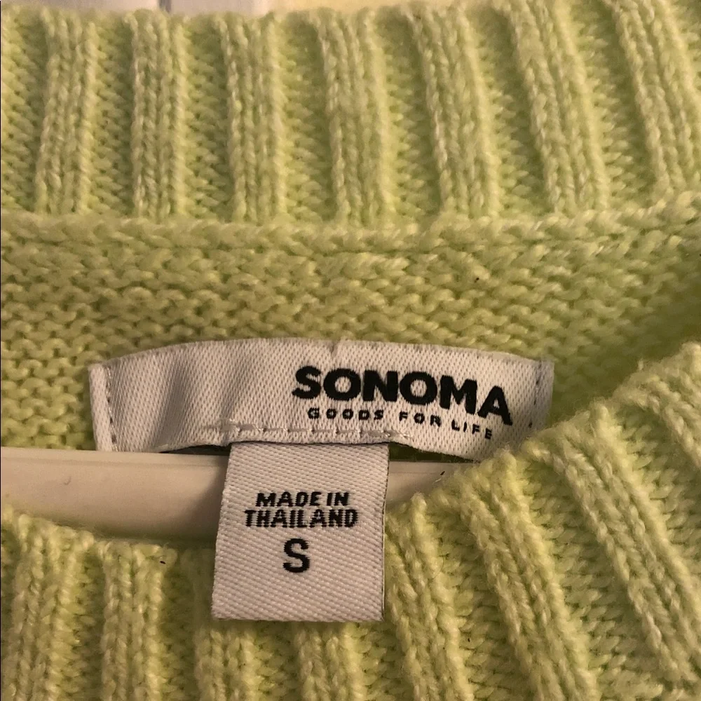 Sonoma Light Green Crew Neck Sweater - Picture 3 of 4